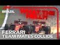 Vettel and leclerc collide  2019 brazilian grand prix