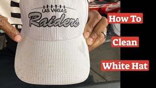 How to remove stains from a white hat