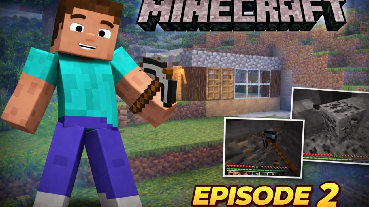 Minecraft Survival Series Episode 2 | First House & Mining Adventure! ⛏ ...