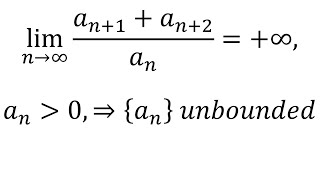Some hard analysis | limit of (an+1+an+2)/an