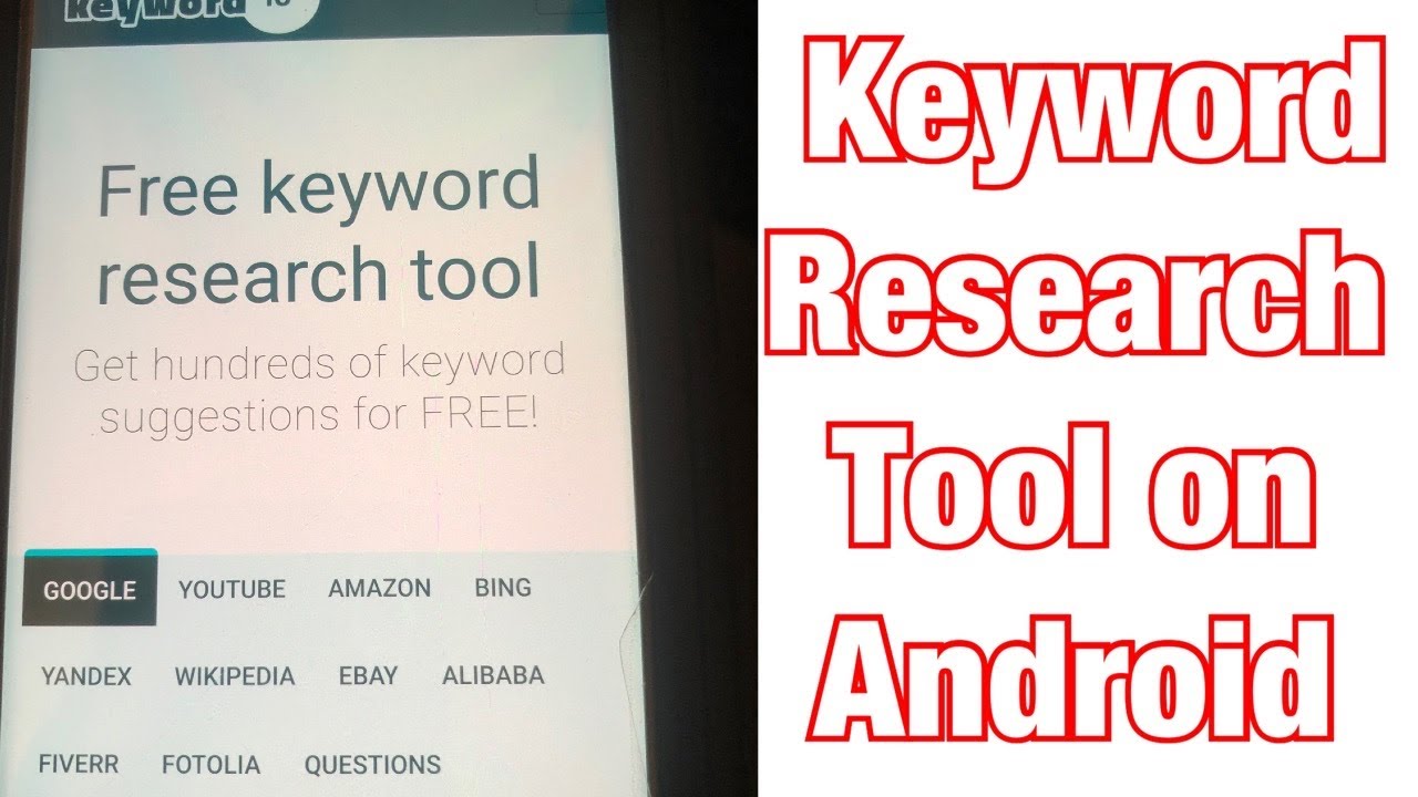 Keyword Research Tool on Android - YouTube