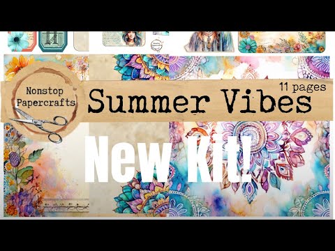 junk journal ジャンクジャーナル雑記帳　summer junk journal ジャンクジャーナル雑記帳 summer