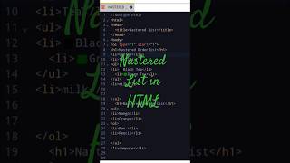 Coding for Nestered List in HTML # HTML#Nestered Orederlist #Nastered Unorderedlist