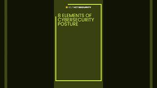 8 elements of cybersecurity posture #cybersecurity #security #awareness #shorts