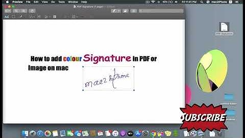 ADD Colour Signature on documents using Preview