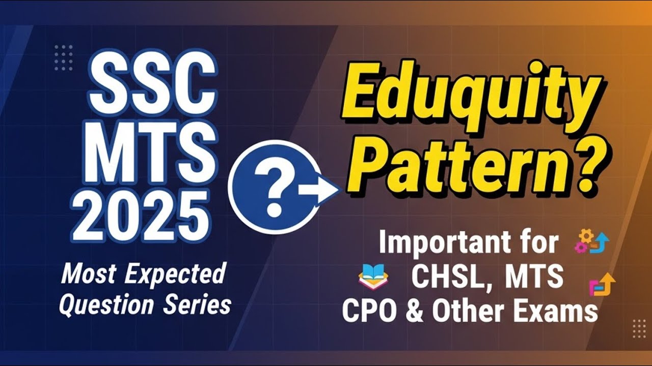 SSC MTS 2025 Most Expected Question Series - Part 1 - YouTube
