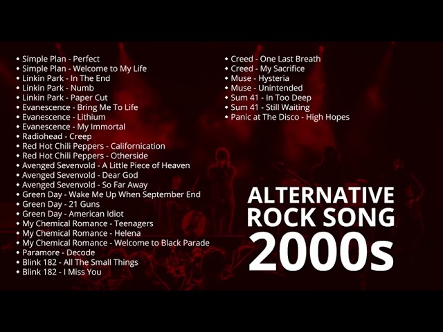 ALTERNATIVE ROCK SONG 2000s | LAGU ROCK BARAT TERBAIK TAHUN 2000s class=