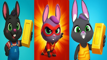 Talking Tom Hero Dash VS Talking Tom Gold Run  Cat Runner: Decorate Home Happy Rabbit Talking Becca