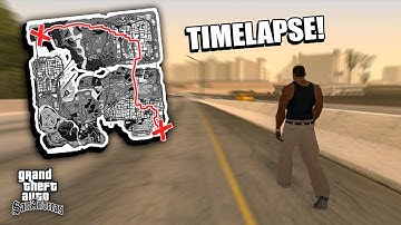 I Walked Across the Map in GTA San Andreas! 🔥 - TIMELAPSE