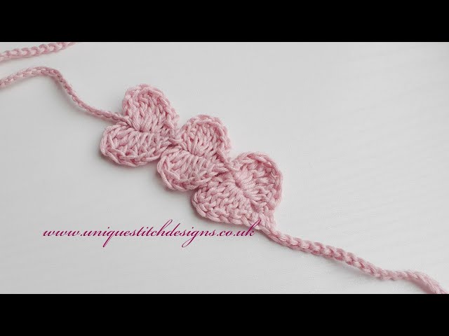 CROCHET HEART HEADBAND/ BRACELET/BOOKMARK /SUPER  EASY#howto#crochetheadband#crochethearts#hačkovanie - YouTube