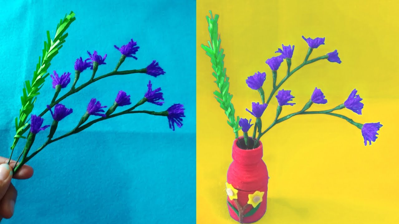 Membuat Bunga  dari  Benang  Wol  Kerajinan  tangan YouTube