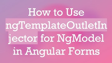 How to Use ngTemplateOutletInjector for NgModel in Angular Forms