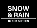 Rain and Snow Sounds for Sleeping, Snow Melting Rain White Noise for Sleeping Black Screen 10 hours