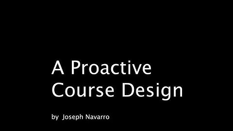 A Proactive Course Design