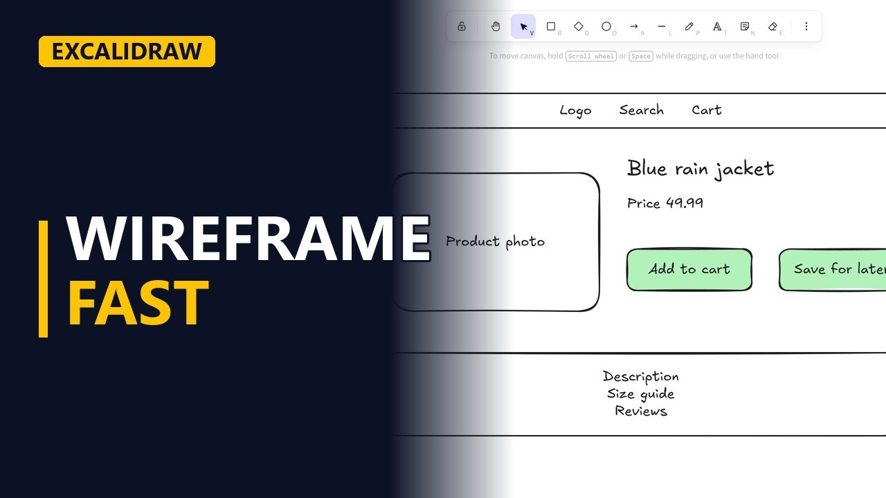 How to Wireframe a Website in Excalidraw (Product Page)
