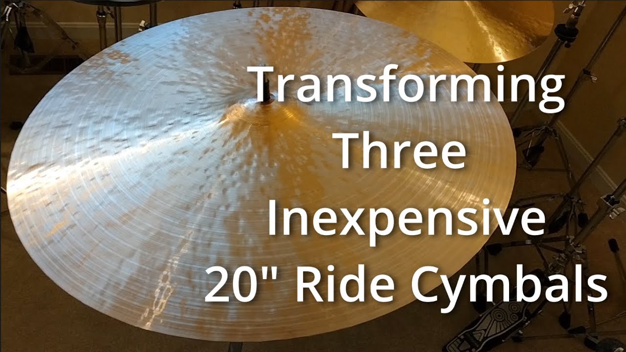 Transforming Three Inexpensive Ride Cymbals