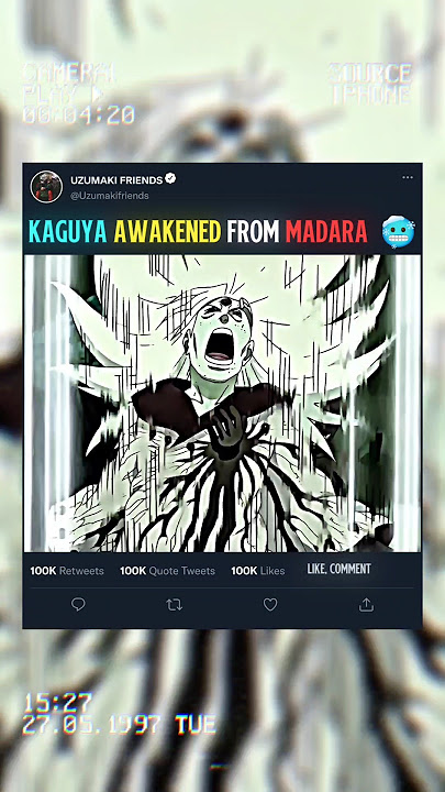 🥶 KAGUYA AWAKENED FROM MADARA #kaguya #madara #narutoshippuden #animeshorts