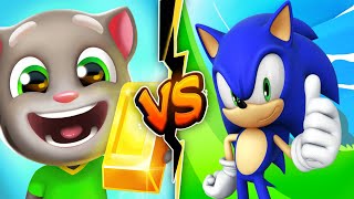 Talking Tom Gold Run Vs Sonic Dash - Gameplay Speed Battle | Tom Vs Sonic Epic Run 🔥 screenshot 3