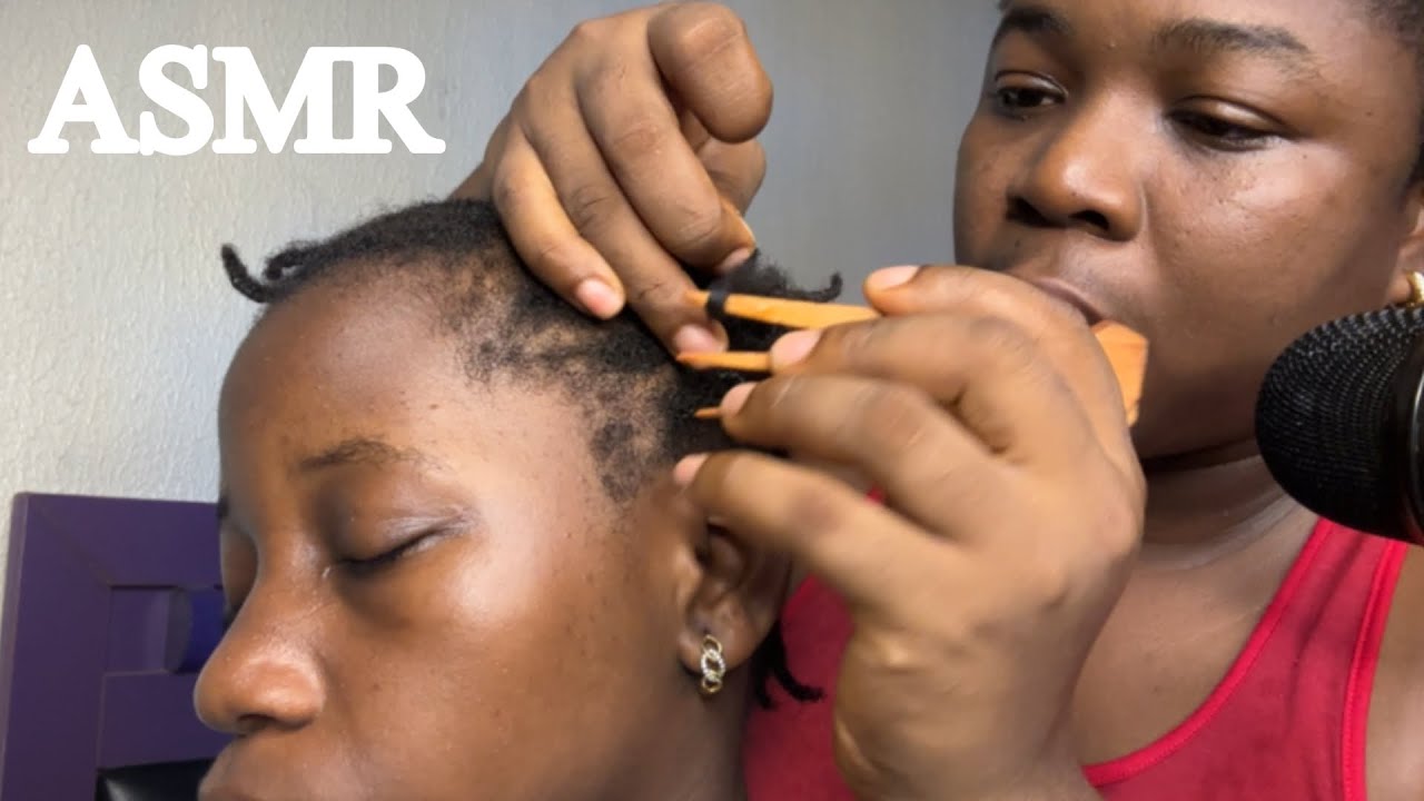 ASMR✨Soft whisper, Hair crust picking, scalp blowing and loosening, Scratches and Ear cleaning 