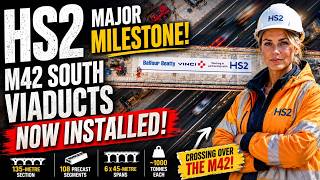 HS2 MAJOR MILESTONE M42 SOUTH VIADUCTS NOW INSTALLED - 16TH AUGUST 2026 - 4K DJI AIR3S DRONE