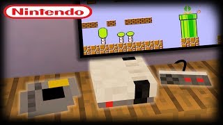 Minecraft - How To Make A Nintendo NES With Controller and Games