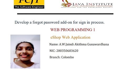 Develop a forgot password add on for sign in process