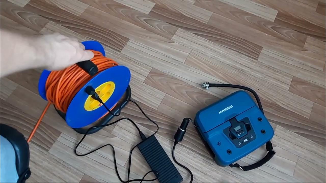 Как подключить автомобильный компрессор - насос от розетки дома - YouTube