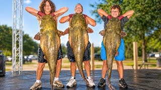 The Biggest 3 Fish Stringer on YouTube!!! 200+ pounds of Giant Catfish!