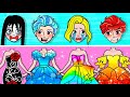 Paper Dolls Dress Up - Costume Rapunzel Fake Handsome vs Swap Head Dress - Barbie Story & Crafts