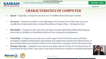 LECTURE VIDEO_18CPS13_MODULE 1_INTRODUCTION TO COMPUTERS_SWETHA HIREMATH