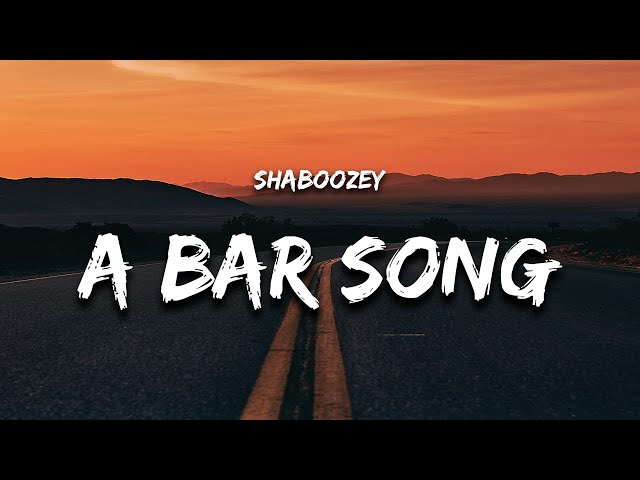 Shaboozey - A Bar Song (Lyrics) someone pour me up a double shot of whiskey class=