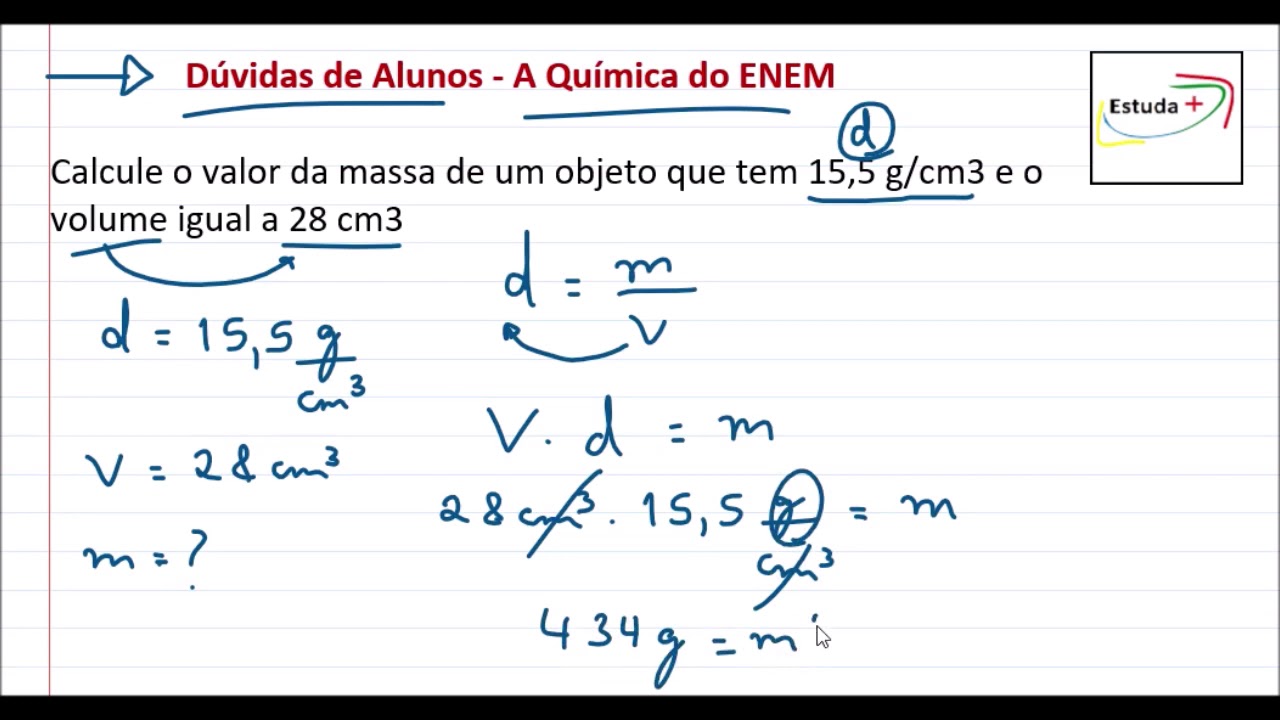 Calculando a massa de um objeto pela fórmula da densidade YouTube Calculando a massa de um objeto pela fórmula da densidade YouTube