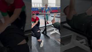 Athlete Lifts Kids on Barbell, One Falls Off