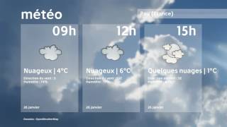 Météo Pau   jeudi 26 janvier 2017