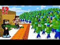 ماين كرافت حماية البيت من جيش الزومبي ولكن كل دقيقة اتحول قيم مود 