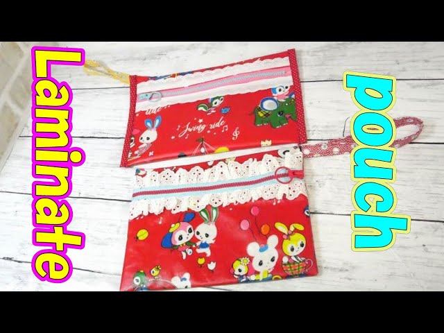 Laminated Pouch] ☆Make a lined pouch☆Add a handle for added