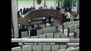 Montclair Planning Board Meeting - February 11, 2019