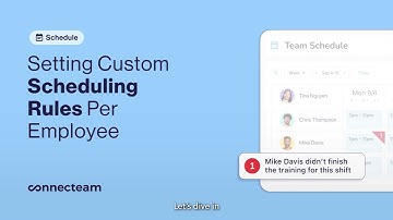 Connecteam | Job Schedule | Setting Custom Scheduling Rules Per Employee