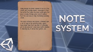 Note & Letter System - Unity Asset Store