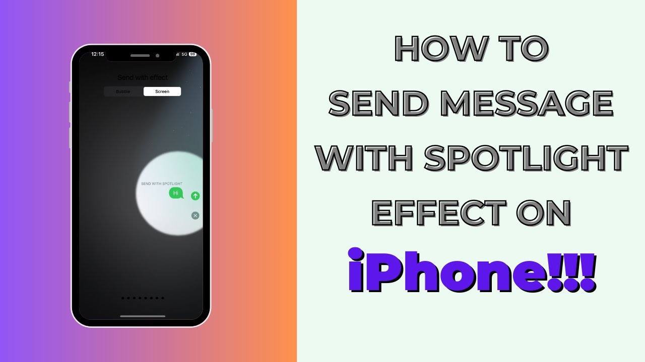 How to Send a Message With Spotlight Effect on iPhone - YouTube