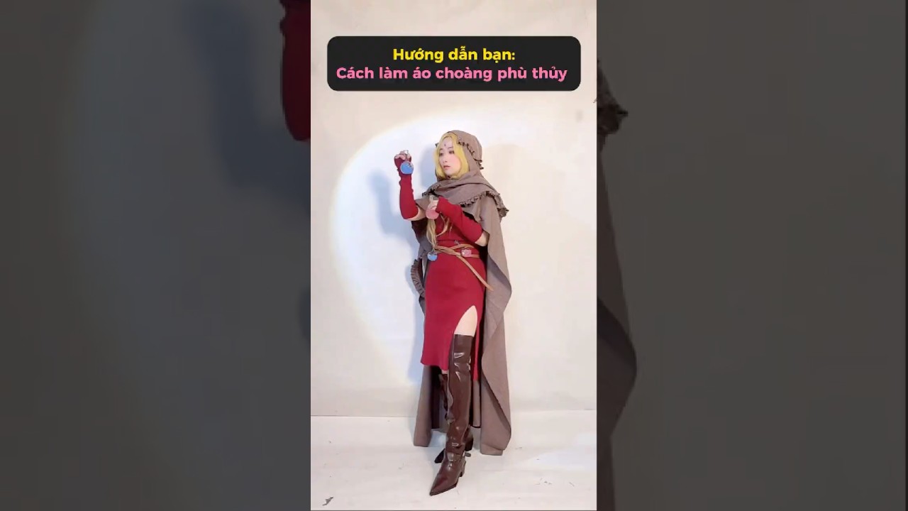 Áo choàng phù thủy nhìn là làm được  #meowcosplay #shorts