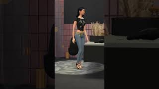 Mono Modern Bathroom CC Set | The Sims 4 CC Showcase #Shorts