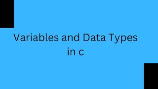 Variable and data types in c part 1 #clanguage || #cprogramming || #programming