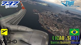 Boeing 737800 | TAKEOFF from SBRJ  Santos Dumont Airport Brazil | MSFS2020