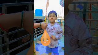 Anaya Popping Crying water Balloon 😅 | Epic Reaction | #shorts #viral #trending #youtubeshorts