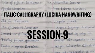 Italic calligraphy session-9 #advance italic strokes and lower case letters screenshot 2