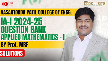 IA- I Applied Mathematics - I VPPCOE Solutions 2024-25 | Mumbai University | MRF SIR