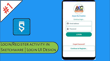 #1 Login/Register activity in Sketchware | Login UI Design .