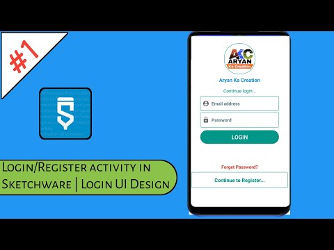 #1 Login/Register activity in Sketchware | Login UI Design .