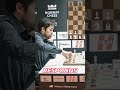 Magnus Arrives late and stun hikaru😱 #chess #magnuscarlsen #shorts #chessshorts #hikarunakamura